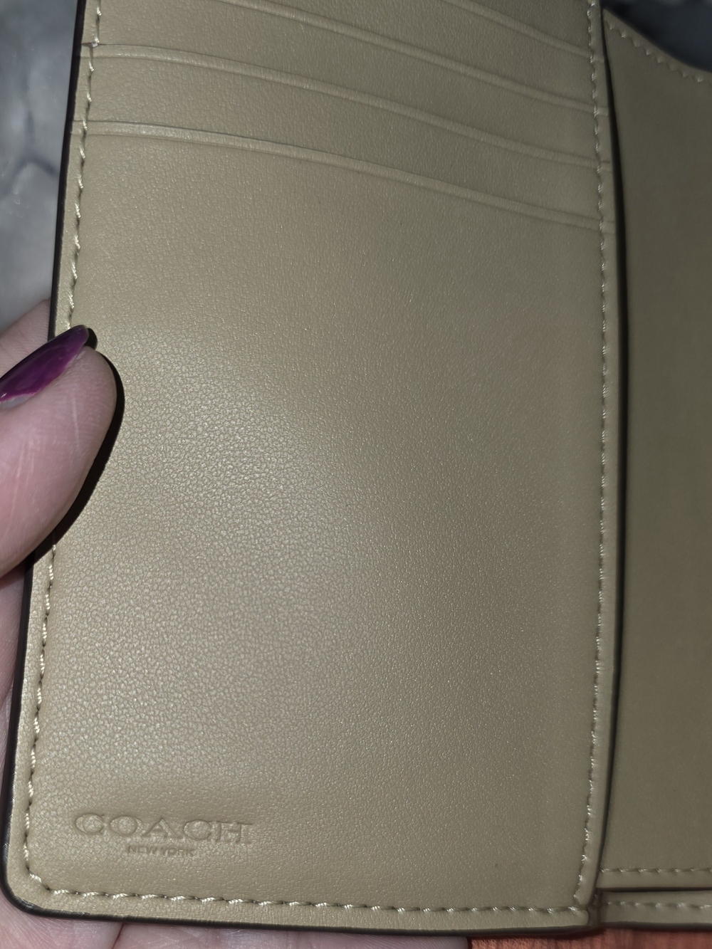 Coach White Strawberry Print Small Wallet - Picture 9 of 11
